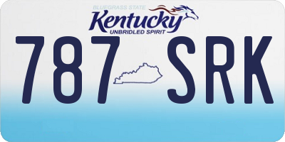 KY license plate 787SRK