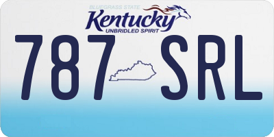 KY license plate 787SRL