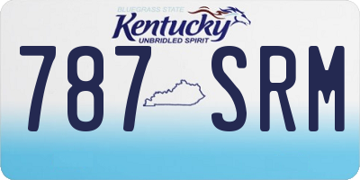 KY license plate 787SRM