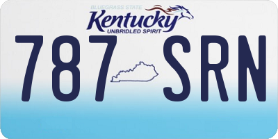 KY license plate 787SRN