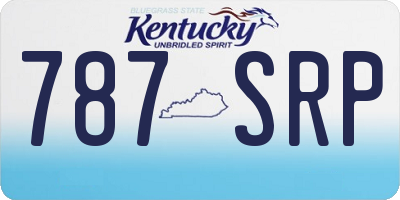 KY license plate 787SRP