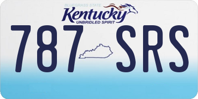 KY license plate 787SRS
