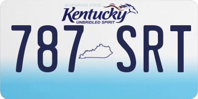 KY license plate 787SRT