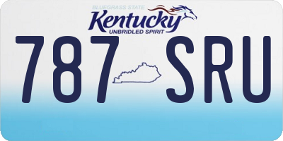 KY license plate 787SRU