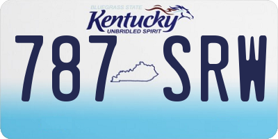 KY license plate 787SRW