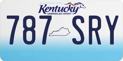 KY license plate 787SRY
