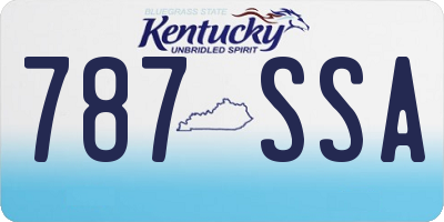 KY license plate 787SSA