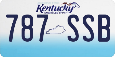 KY license plate 787SSB