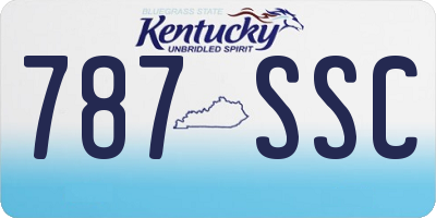 KY license plate 787SSC