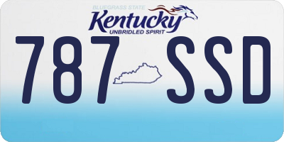 KY license plate 787SSD
