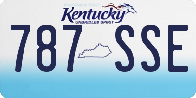 KY license plate 787SSE