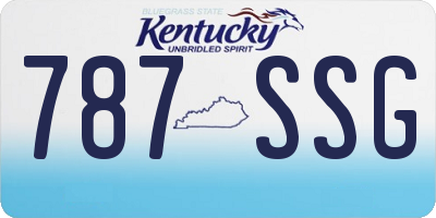 KY license plate 787SSG