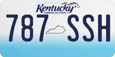KY license plate 787SSH