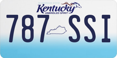 KY license plate 787SSI
