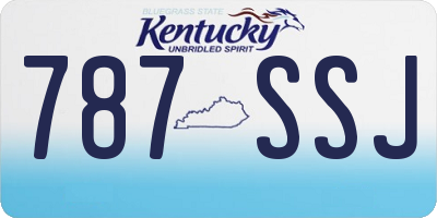 KY license plate 787SSJ