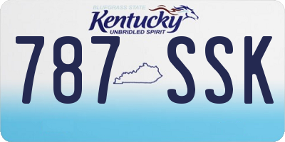 KY license plate 787SSK