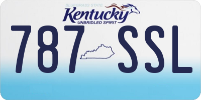 KY license plate 787SSL