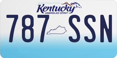KY license plate 787SSN