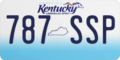 KY license plate 787SSP