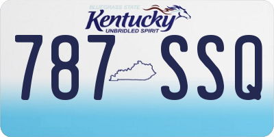 KY license plate 787SSQ