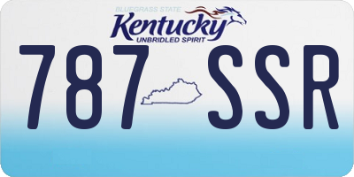 KY license plate 787SSR
