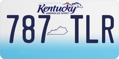 KY license plate 787TLR
