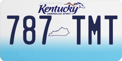 KY license plate 787TMT