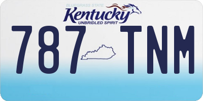 KY license plate 787TNM