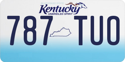 KY license plate 787TUO