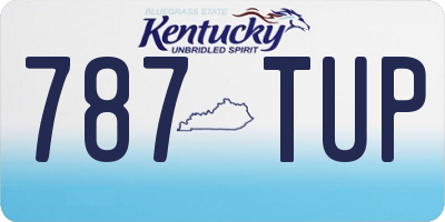KY license plate 787TUP