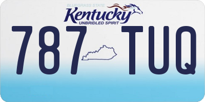 KY license plate 787TUQ