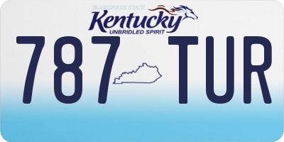 KY license plate 787TUR