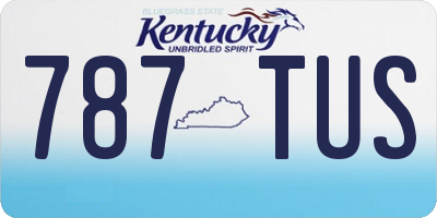 KY license plate 787TUS