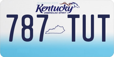 KY license plate 787TUT