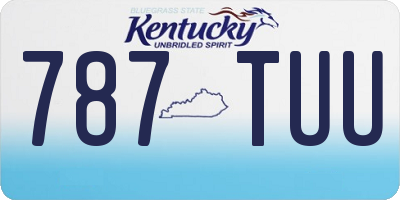 KY license plate 787TUU