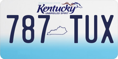 KY license plate 787TUX