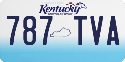 KY license plate 787TVA