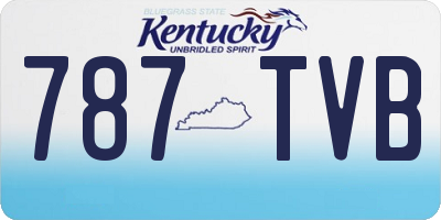 KY license plate 787TVB