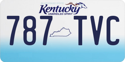 KY license plate 787TVC