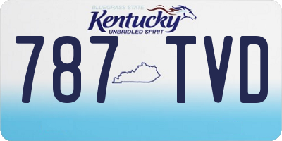 KY license plate 787TVD