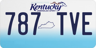 KY license plate 787TVE