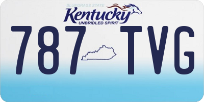KY license plate 787TVG