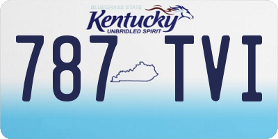 KY license plate 787TVI