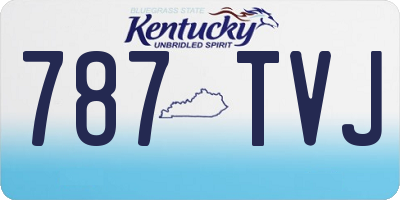KY license plate 787TVJ
