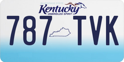 KY license plate 787TVK