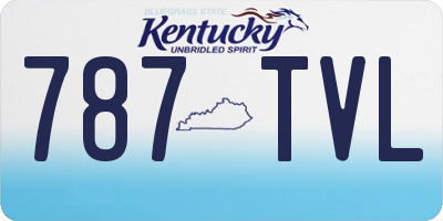 KY license plate 787TVL
