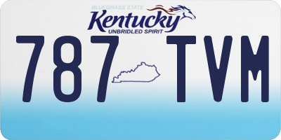KY license plate 787TVM