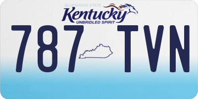KY license plate 787TVN