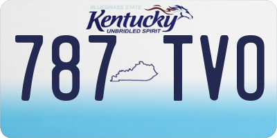KY license plate 787TVO