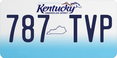 KY license plate 787TVP